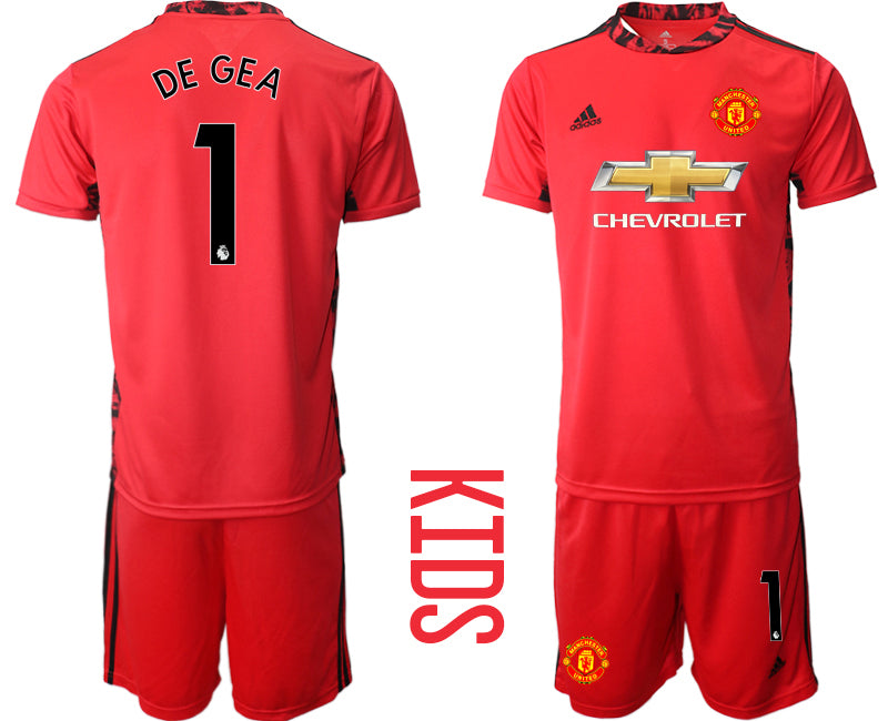Blank De Gea Kid Soccer Club Manchester United jersey