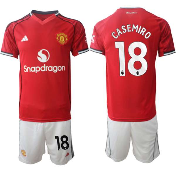 Casemiro Manchester United red Home jersey