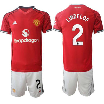 Victor Lindelof Manchester United red Home jersey