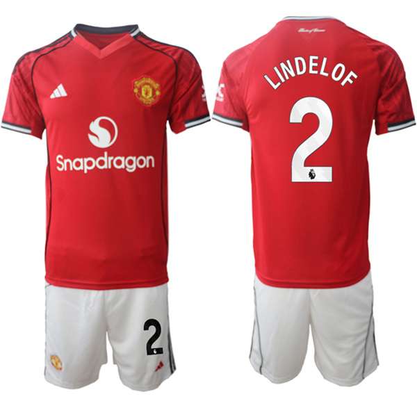Victor Lindelof Manchester United red Home jersey