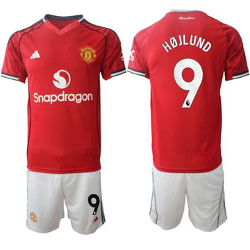 Rasmus Hojlund Manchester United red Home jersey