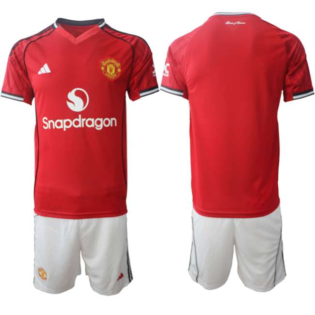 Custom Manchester United red Home jersey