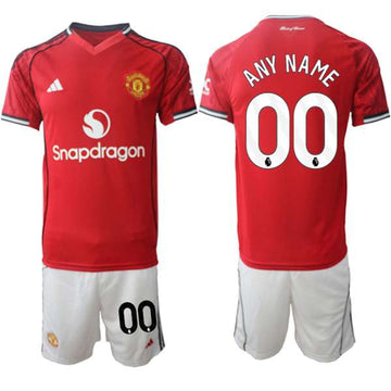 Custom Manchester United red Home jersey