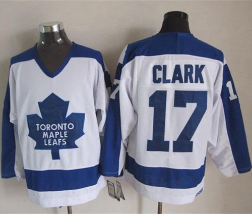 Wendel Clark Toronto Maple Leafs white-blue Throwback jersey