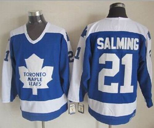 Borje Salming Toronto Maple Leafs blue-white Throwback jersey