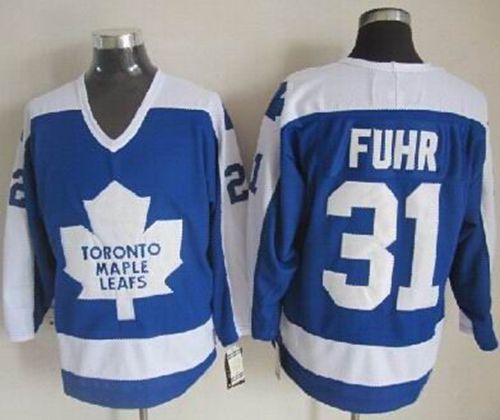 Grant Fuhr Toronto Maple Leafs blue-white Throwback jersey