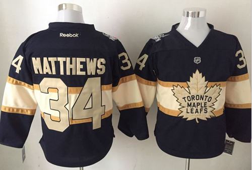 Auston Matthews Toronto Maple Leafs black-cream jersey