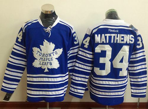 Auston Matthews Toronto Maple Leafs blue Winter Classic jersey