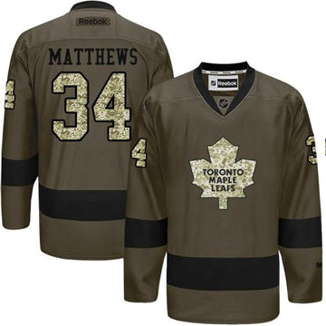Auston Matthews Toronto Maple Leafs green Salute To Service jersey