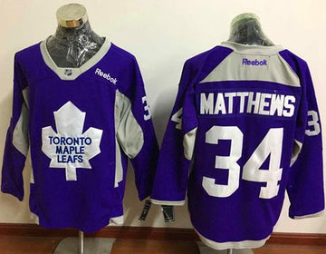 Auston Matthews Toronto Maple Leafs purple jersey