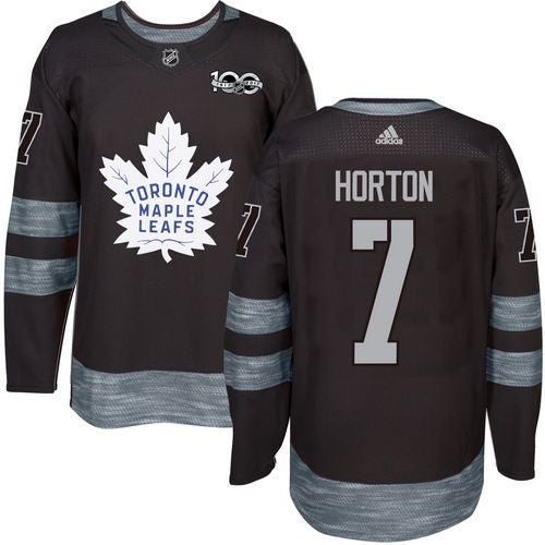 Tim Horton Toronto Maple Leafs black jersey