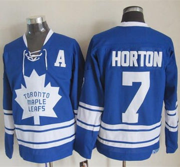 Tim Horton Toronto Maple Leafs blue Throwback jersey
