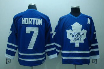 Tim Horton Toronto Maple Leafs blue Throwback jersey