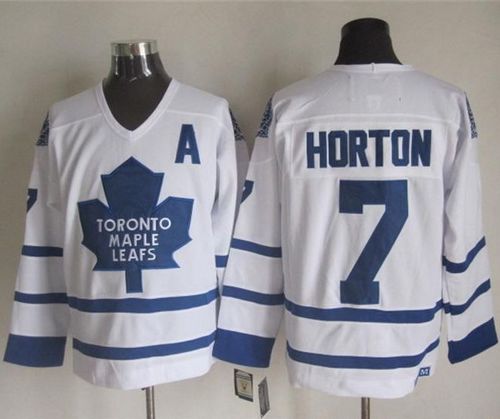 Tim Horton Toronto Maple Leafs white Throwback jersey