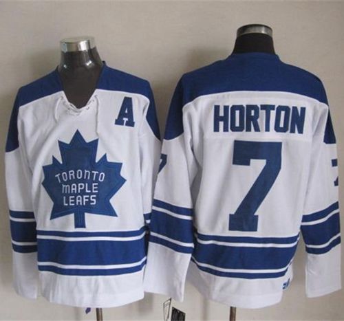 Tim Horton Toronto Maple Leafs white Throwback jersey