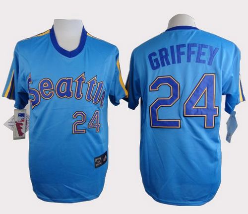 Ken Griffey Seattle Mariners blue Throwback jersey