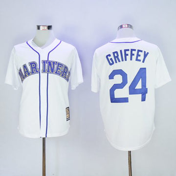 Ken Griffey Seattle Mariners white Cooperstown jersey