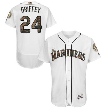 Ken Griffey Seattle Mariners white Authentic jersey