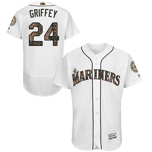 Ken Griffey Seattle Mariners white Authentic jersey