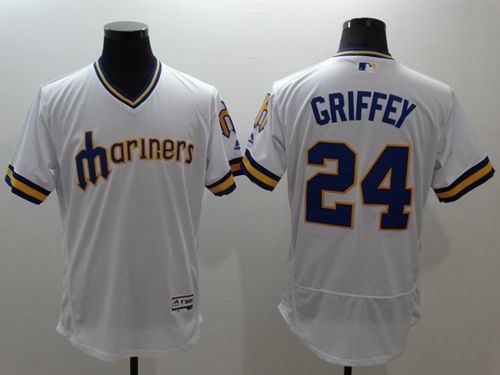 Ken Griffey Seattle Mariners white Authentic jersey
