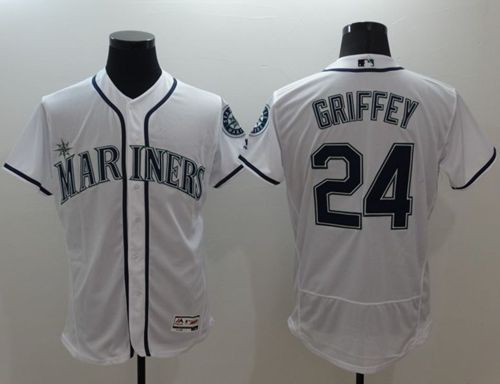 Ken Griffey Seattle Mariners white Authentic jersey