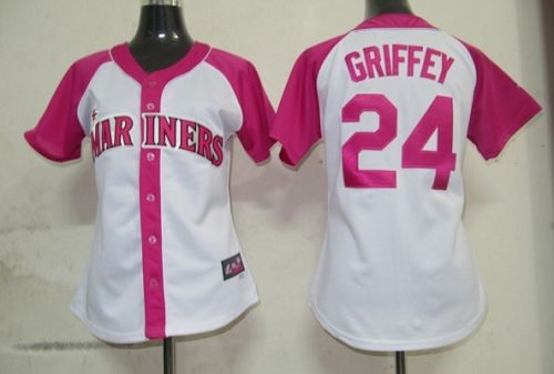 Ken Griffey Seattle Mariners white-pink Fashion jersey