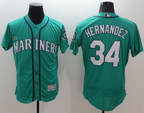 Felix Hernandez Seattle Mariners green Authentic jersey