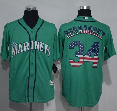 Felix Hernandez Seattle Mariners green Fashion jersey