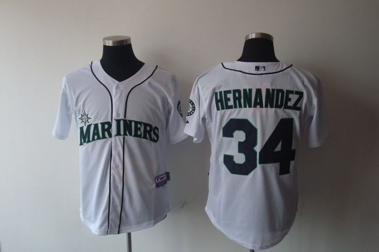 Felix Hernandez Seattle Mariners white jersey