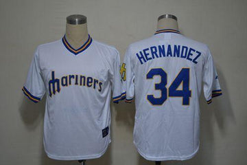 Felix Hernandez Seattle Mariners white Cooperstown jersey