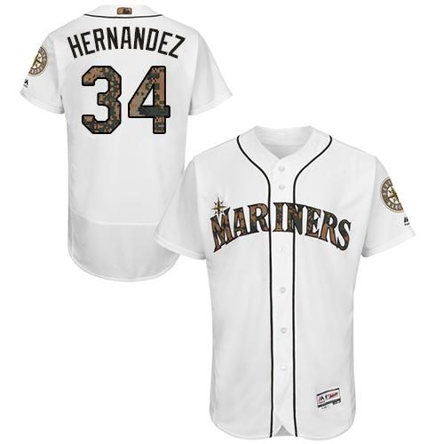 Felix Hernandez Seattle Mariners white Authentic jersey