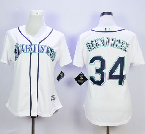 Felix Hernandez Seattle Mariners white Home jersey