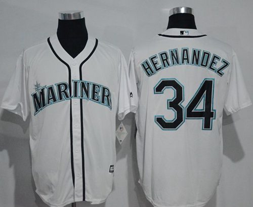 Felix Hernandez Seattle Mariners white jersey