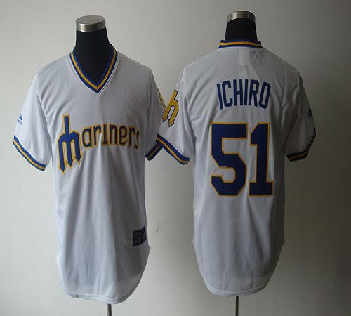 Ichiro Suzuki Seattle Mariners white Throwback jersey