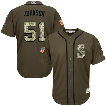 Randy Johnson Seattle Mariners green Salute To Service jersey