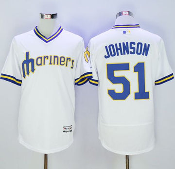 Randy Johnson Seattle Mariners white Authentic jersey