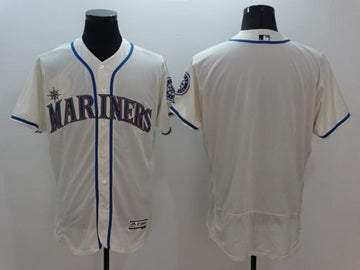 Custom Seattle Mariners cream Authentic jersey