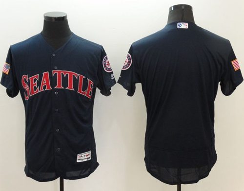 Custom Seattle Mariners navy Fashion jersey