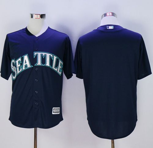 Custom Seattle Mariners navy jersey