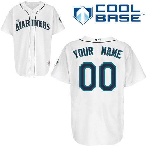 Custom Seattle Mariners white Authentic jersey