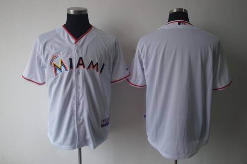 None Player Miami Marlins white Home jersey