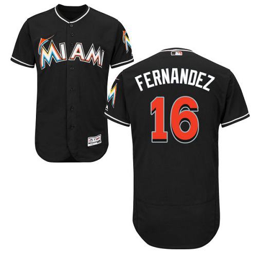 Jose Fernandez Miami Marlins black Authentic jersey