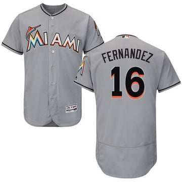 Jose Fernandez Miami Marlins grey Authentic jersey