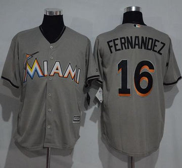 Jose Fernandez Miami Marlins grey jersey