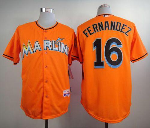Jose Fernandez Miami Marlins orange Alternate jersey