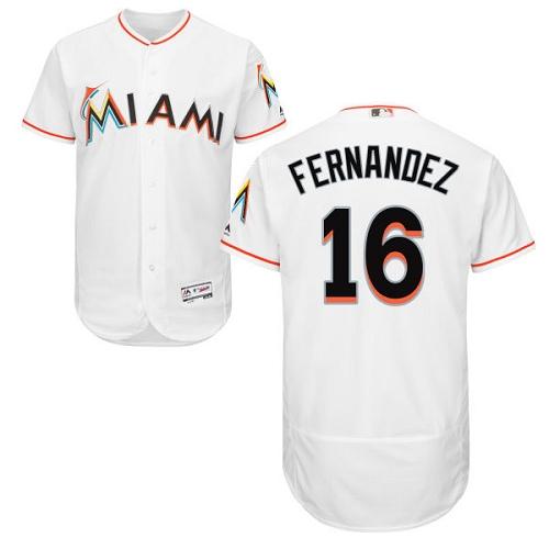 Jose Fernandez Miami Marlins white Authentic jersey