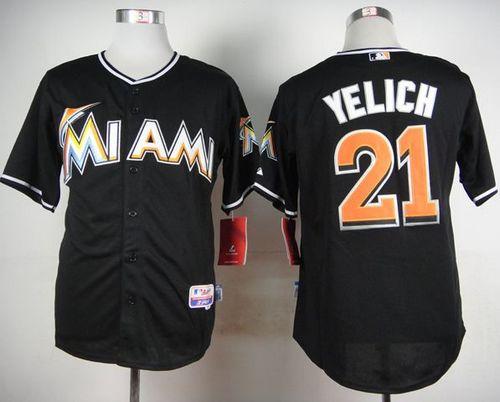 Christian Yelich Miami Marlins black jersey