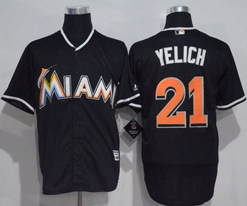 Christian Yelich Miami Marlins black jersey