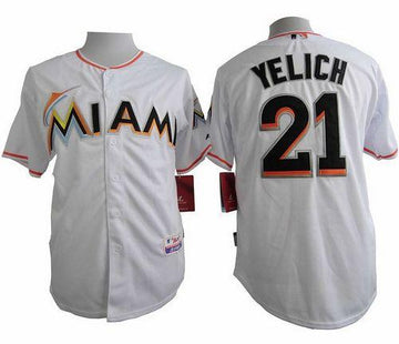 Christian Yelich Miami Marlins white jersey