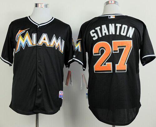 Giancarlo Stanton Miami Marlins black Alternate jersey